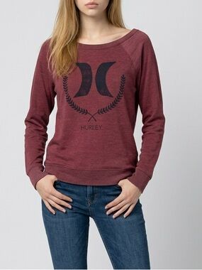 Hurley Women’s Large Maroon Long Sleeve Sweater